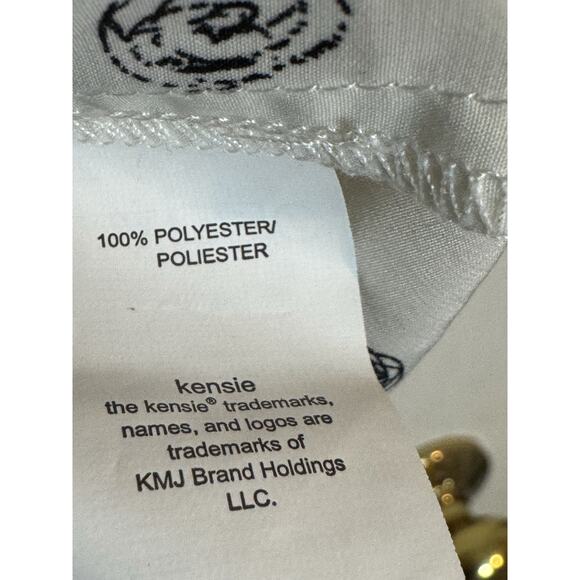 Kensie Women's Black And White Short Sleeve Owl Blouse, Polyester, Super Cute, S - Picture 7 of 8